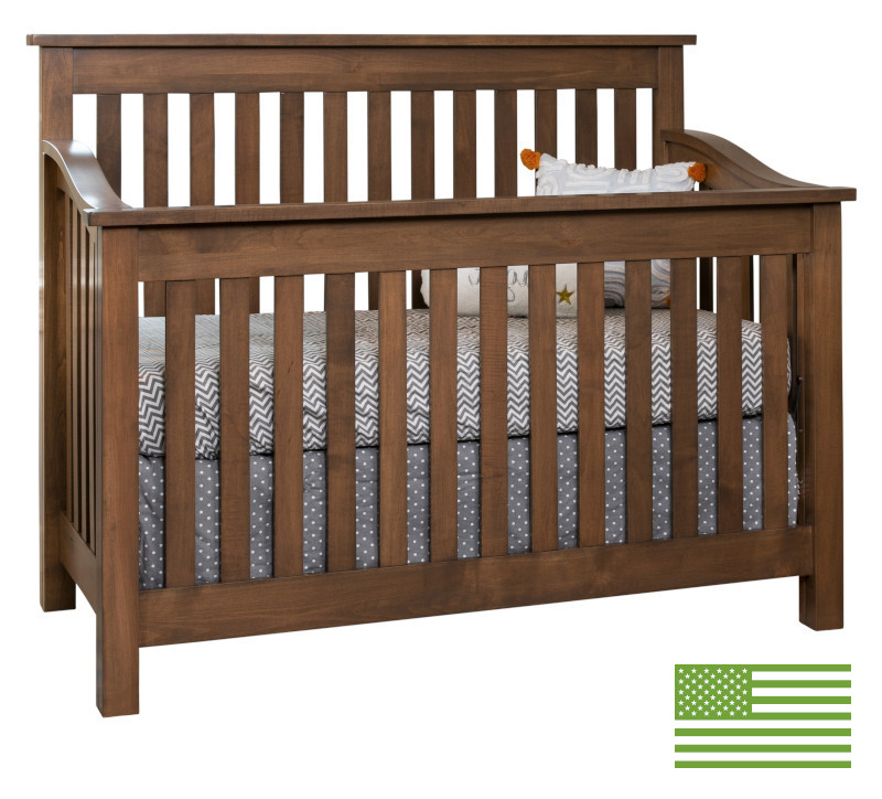 Amish 4 in 1 Convertible Baby Crib - Maddon